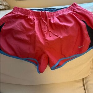 Nike Pink and Blue Athletic Shorts